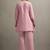 Peach embroidered schiffly cotton blend co-ord set