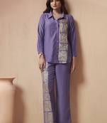 Levender gotta patti lace cotton blend co-ord set