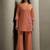 Orange embroidered cotton co-ord set