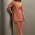 Orange embroidered cotton co-ord set
