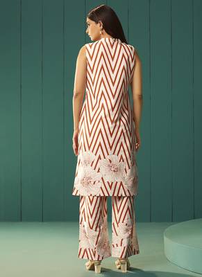 White embroidered cotton co-ord set 2