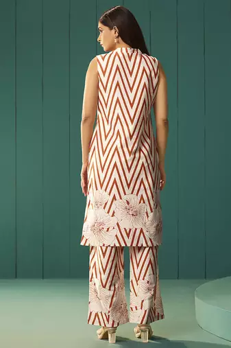 White embroidered cotton co-ord set