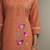 Orange embroidered cotton co-ord set