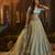 Turquoise Organza Lehenga with Intricate Zari & Sequin Embroidery