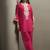 Pink embroidered cotton blend co-ord set