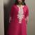 Pink embroidered cotton blend co-ord set
