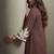 Coffee embroidered cotton blend co-ord set