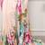 Women printed satin silk blend floral saree with banglory silk  blouse