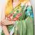 Women printed satin silk blend floral saree with banglory silk  blouse