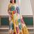 designer crepe silk Digital Patola Print with Real Mirror Work Saree