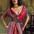 Red pochampally silk blend handloom saree with zari border