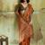 Rust pochampally silk blend handloom saree with zari border