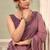 Dusty mauve cotton blend floral printed saree