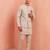 Men linen kurta trouser and jacket set