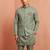 Men linen kurta trouser and jacket set