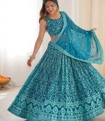 Wedding Georgette Embroidery lehenga choli for Women