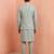 Men linen kurta trouser and jacket set
