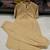 Women's Solid Beige Kurta and Pants Set with Mandarin Collar