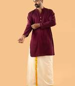 Purple Men's festive purple kurta