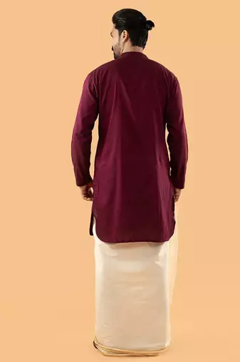 Purple Men's festive purple kurta