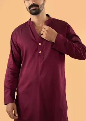 Purple Men's festive purple kurta 3
