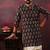 Mens festive black ajrak kurta