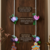 handmade mdf diya hanging with artificial peony flowers and bead latkan pack of 2