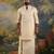 Golden Mens's festive tissue kurta