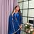 teal color mirror and moti embellished lace border silk blend kurti pant set