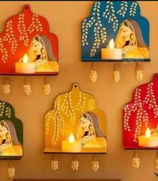 decorative jharokha hanging tea light style wooden frame wall hanging pack of 5