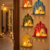 decorative jharokha hanging tea light style wooden frame wall hanging pack of 5