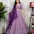 Lavender Color Embroidery malti Thred work and sequins work. And Aari mirror work Silk Blend Lahenga Choli Set