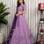 Lavender Color Embroidery malti Thred work and sequins work. And Aari mirror work Silk Blend Lahenga Choli Set