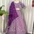 Lavender Color Embroidery malti Thred work and sequins work. And Aari mirror work Silk Blend Lahenga Choli Set