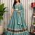 Sea Green Embroidery malti thread and sequins And Aari mirror Silk Blend Lahenga Choli Set