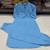 Women's Solid Teal Kurta and Pants Set with Mandarin Collar