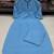 Women's Solid Teal Kurta and Pants Set with Mandarin Collar