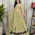 Light Green Embroidery malti thread and sequins And Aari mirror Silk Blend Lahenga Choli Set