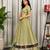 Light Green Embroidery malti thread and sequins And Aari mirror Silk Blend Lahenga Choli Set