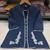 Women's Navy Blue Cotton Embroidered Kurta and Pants Co-ord Set
