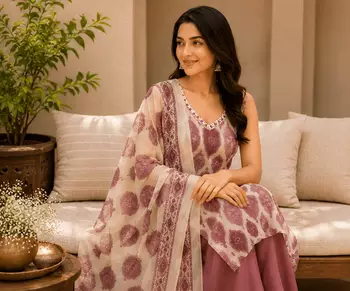 Meher Mauve Sleeveless Kurta Set 2