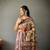cream color kalamkari digital printed cotton blend sarees