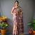 cream color kalamkari digital printed cotton blend sarees