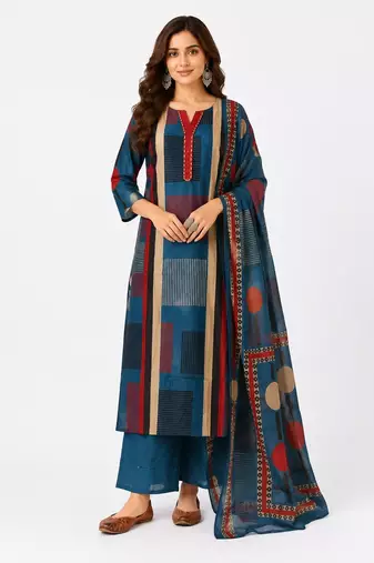 Pure Cotton Printed Kurta Set