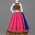 Pink Cotton Traditional Kids' Lehenga Choli with Mirror Work and Blouse