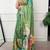 women printed satin silk blend floral saree with banglory blouse