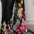 women printed satin silk blend floral saree with banglory blouse