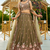 Captivating Mahendi Green Dori, Zari and Sequins Embroidered Star France Crepe Indian Designer Wedding lehenga choli