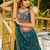 Captivating Sea Green Dori, Zari and Sequins Embroidered Star France Crepe Indian Designer Wedding lehenga choli