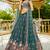 Captivating Sea Green Dori, Zari and Sequins Embroidered Star France Crepe Indian Designer Wedding lehenga choli